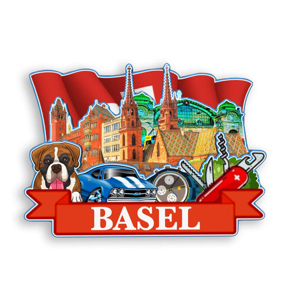 Refrigerator Magnet for Basel Switzerland  2042