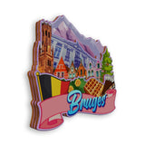 Refrigerator Magnet for Bruges Belgium  2010