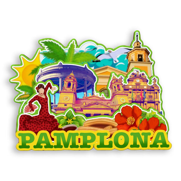 Refrigerator Magnet for Pamplona Spain  1581