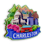 Магнит на холодильник для Чарльстона, Западная Вирджиния, США 907