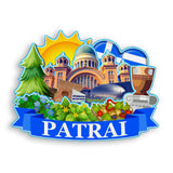 Refrigerator Magnet for Patrai Greece  1782