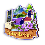 Магнит на холодильник с надписью Friday Harbor Washington USA 904