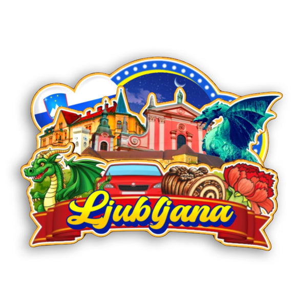 Refrigerator Magnet for Ljubljana Slovenia  2354