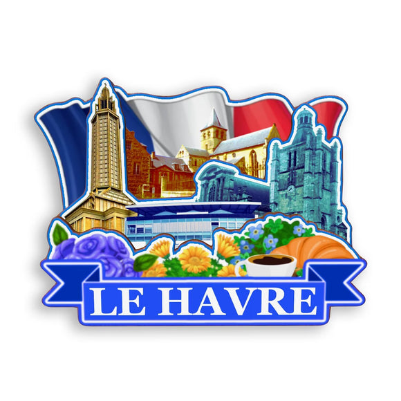 Refrigerator Magnet for Le Havre France  1369