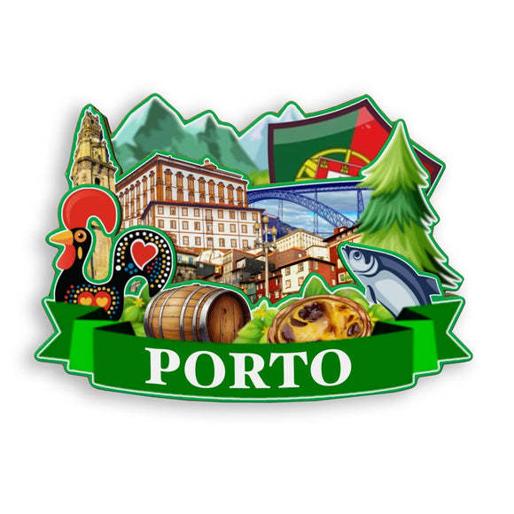 Refrigerator Magnet for Porto Portugal  1937