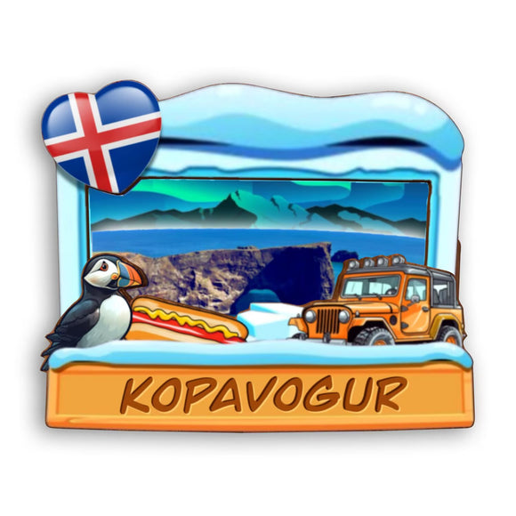 Refrigerator Magnet for Kopavogur Iceland  2263