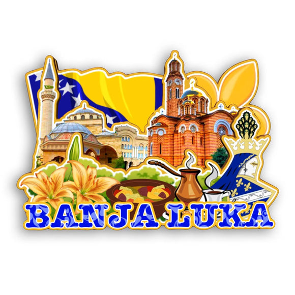 Refrigerator Magnet for Banja Luka Bosnia and Herzegovina  2407