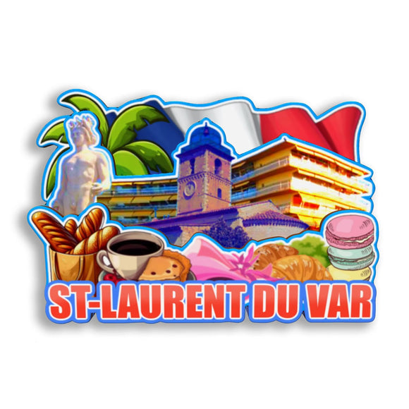 Refrigerator Magnet for Saint-Laurent Du Var France  2606