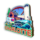 Refrigerator Magnet for Charlotte North Carolina USA  1085