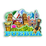 Refrigerator Magnet for Puebla Mexico  1834