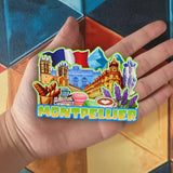 Refrigerator Magnet for Montpellier France  2577