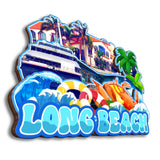Kühlschrankmagnet für Long Beach, Kalifornien, USA 236