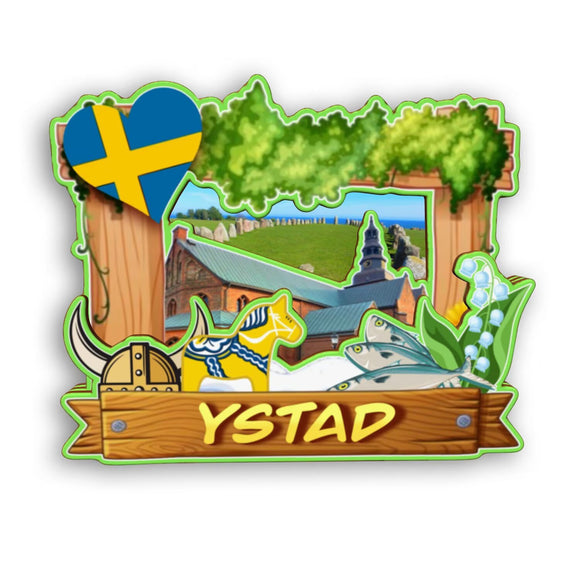 Refrigerator Magnet for Ystad Sweden  2173
