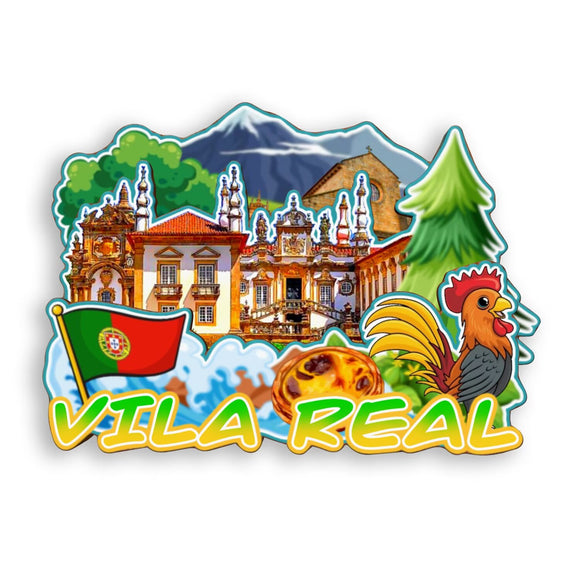 Refrigerator Magnet for Vila Real Portugal  1961