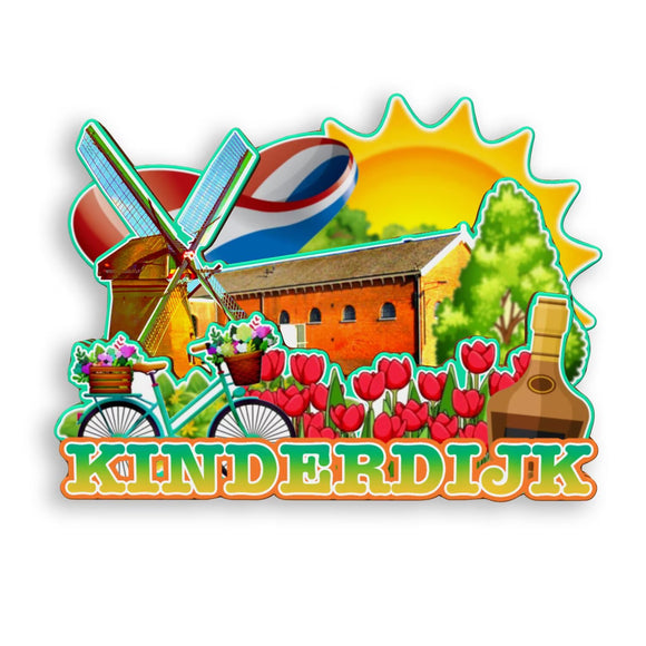 Refrigerator Magnet for Kinderdjk Netherlands  1989