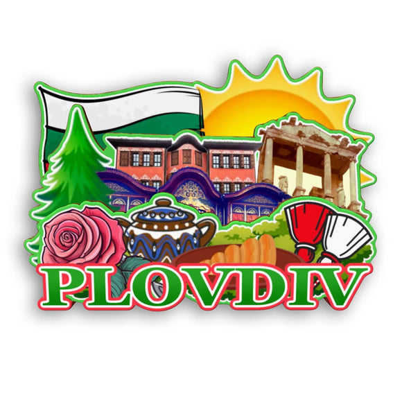 Refrigerator Magnet for Plovdiv Bulgaria  2442