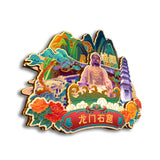 Магнит на холодильник с изображением живописного района гротов Лунмэнь, Лоян, Хэнань, Китай 70