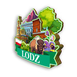 Refrigerator Magnet for Lodz Poland  2121