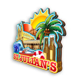 Refrigerator Magnet for St.Julian's Malta  2296