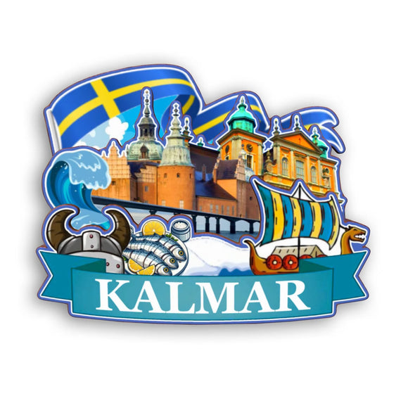 Refrigerator Magnet for Kalmar Sweden  2172