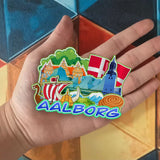 Refrigerator Magnet for Aalborg Denmark  2075