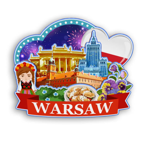 Refrigerator Magnet for Warsaw Poland  2110