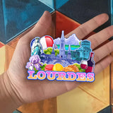 Refrigerator Magnet for Lourdes France  2586
