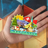 Магнит на холодильник "Женевское озеро, Швейцария" 2038