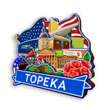 Kühlschrankmagnet für Topeka Kansas USA 952