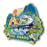 Refrigerator Magnet for Baidicheng and Qutang Gorge Scenic Area, Chongqing, China  11