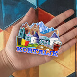 Refrigerator Magnet for Kortrijk Belgium  2025