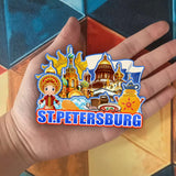 Магнит на холодильник для Санкт-Петербурга Россия 2519