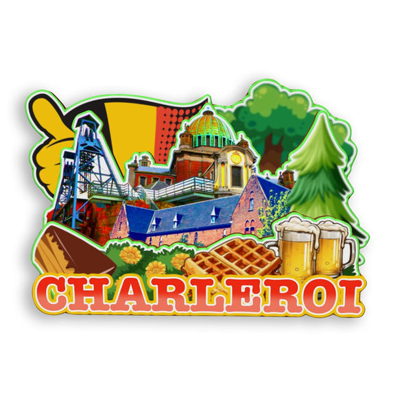 Refrigerator Magnet for Charleroi Belgium  2028