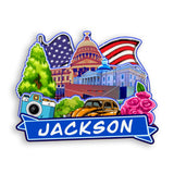 Refrigerator Magnet for Jackson Mississippi USA  1009