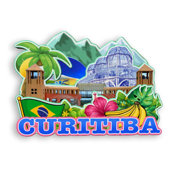 Refrigerator Magnet for Curitiba Brazil  1914