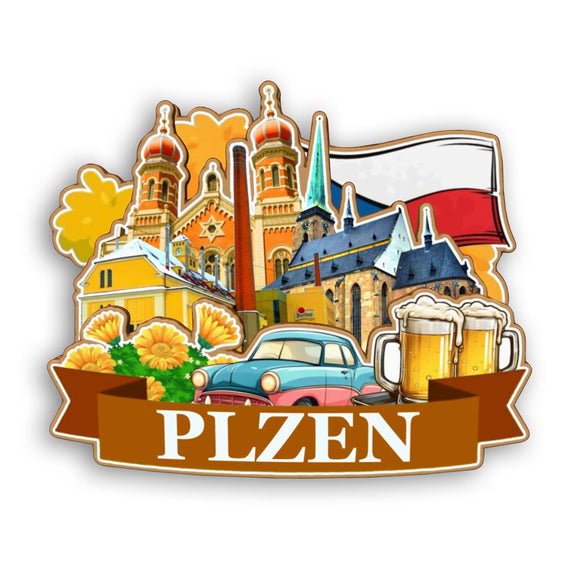 Refrigerator Magnet for Plzen Czech  2100