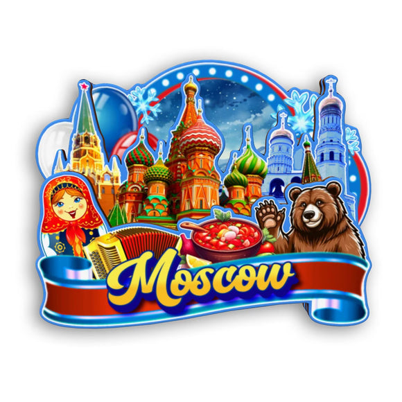 Refrigerator Magnet for Moscow Russia  2517