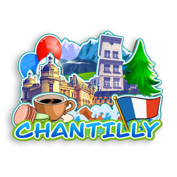 Refrigerator Magnet for Chantilly France  1368