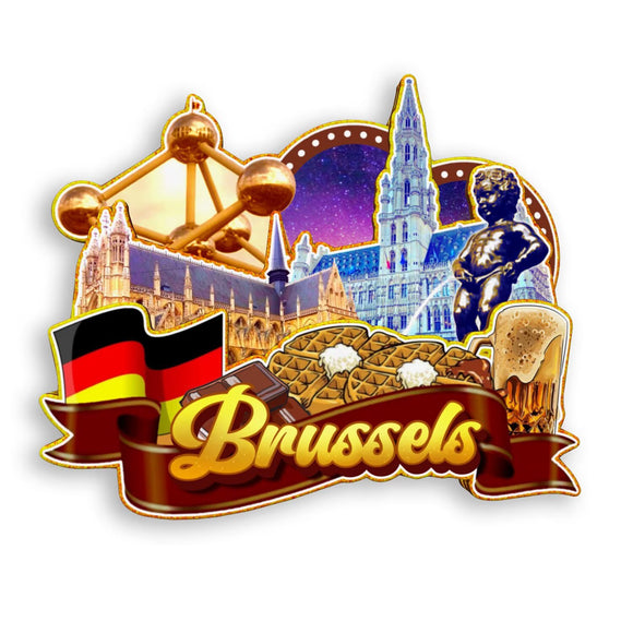 Refrigerator Magnet for Brussels Belgium  2004