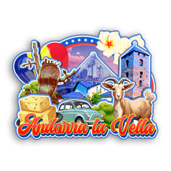 Refrigerator Magnet for Andorra la Vella Andorra  2404