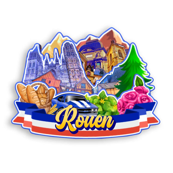 Refrigerator Magnet for Rouen France  1373