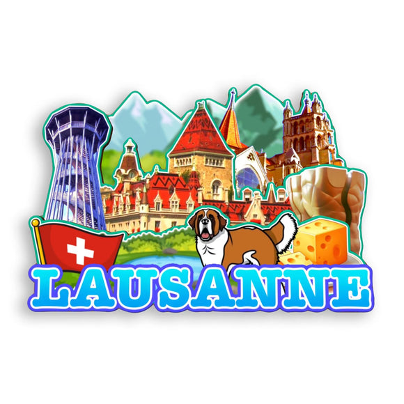 Refrigerator Magnet for Lausanne Switzerland  2040