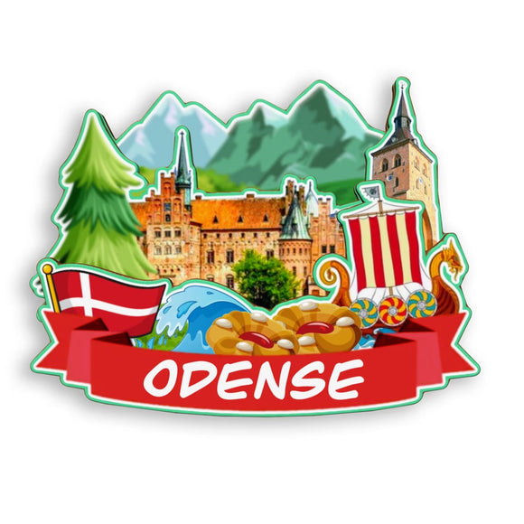 Refrigerator Magnet for Odense Denmark  2071