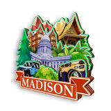 Refrigerator Magnet for Madison Wisconsin USA  914