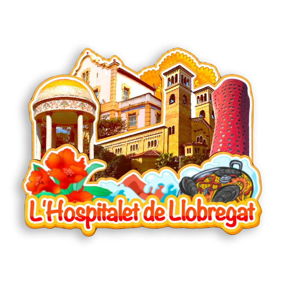 Refrigerator Magnet for L'Hospitalet de Llobregat Spain  1517