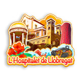 Refrigerator Magnet for L'Hospitalet de Llobregat Spain  1517