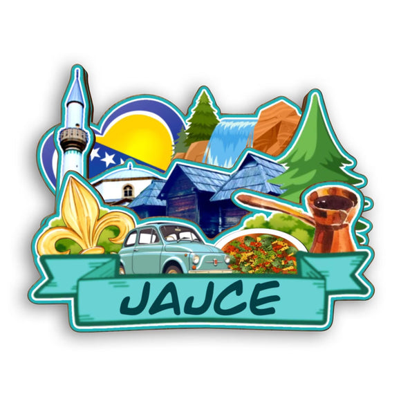 Refrigerator Magnet for Jajce Bosnia and Herzegovina  2412