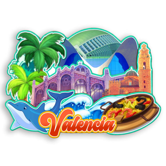 Refrigerator Magnet for Valencia Spain  1577