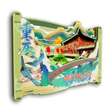 Refrigerator Magnet for Ayi River Scenic Area, Pengshui, Chongqing, China  9