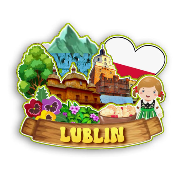 Refrigerator Magnet for Lublin Poland  2120